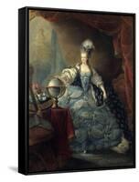 Marie Antoinette, Queen of France with Globe, 1775-Jean Baptiste Andre Gautier d'Agoty-Framed Stretched Canvas