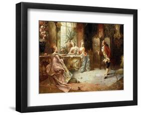 Marie Antoinette's History Lesson-A. Telser-Framed Giclee Print