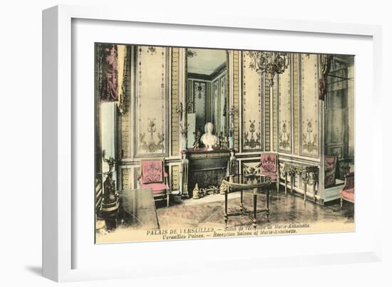 Marie Antoinette Salon Room at Versailles-null-Framed Art Print
