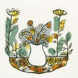 Illustration of Flowers in Vase on Flowerbed-Marie Bertrand-Giclee Print