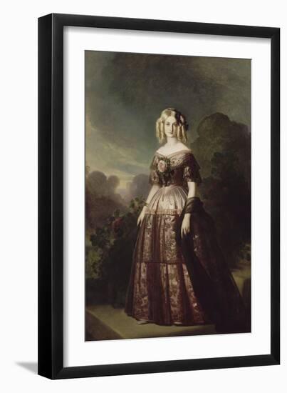 Marie-Caroline-Auguste de Bourbon-Salerne, duchesse d'Aumale (1822-1869)-Franz Xaver Winterhalter-Framed Giclee Print