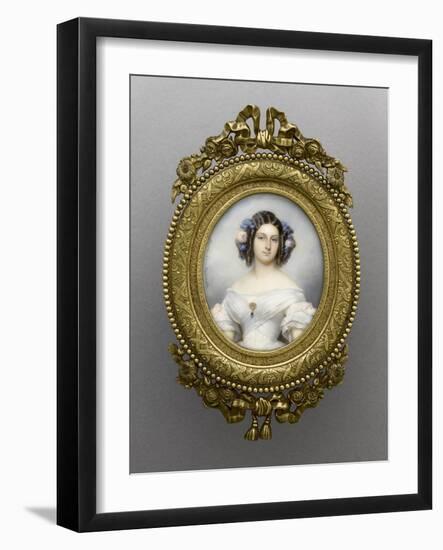 Marie-Clémentine d'Orléans (1817-1907), duchesse de Saxe-Cobourg-Gotha-Franz Xaver Winterhalter-Framed Giclee Print