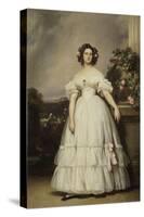 Marie-Clémentine d'Orléans, princesse d'Orléans puis de Saxe-Cobourg et Gotha (1817-1907) en 1839-Franz Xaver Winterhalter-Stretched Canvas