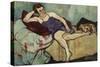 Marie Coca with Arbi, 1927-Suzanne Valadon-Stretched Canvas