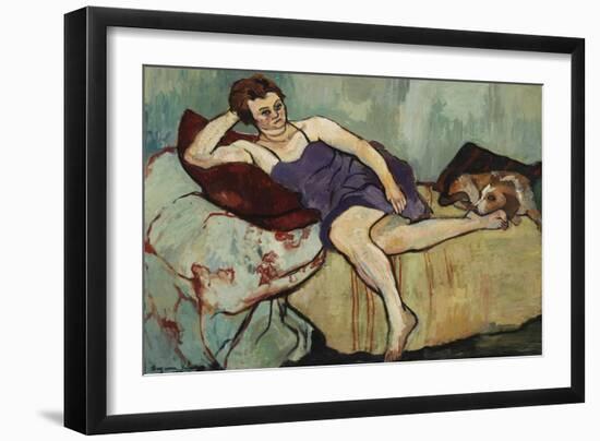 Marie Coca with Arbi, 1927-Suzanne Valadon-Framed Giclee Print