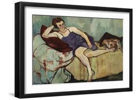 Marie Coca with Arbi, 1927-Suzanne Valadon-Framed Giclee Print