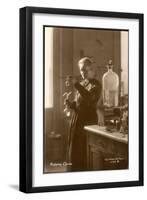 Marie Curie Physical Chemist in Her Laboratory-null-Framed Photographic Print