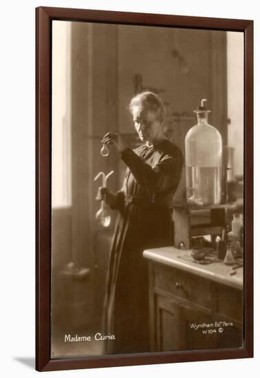 Marie Curie Physical Chemist in Her Laboratory-null-Framed Photographic Print