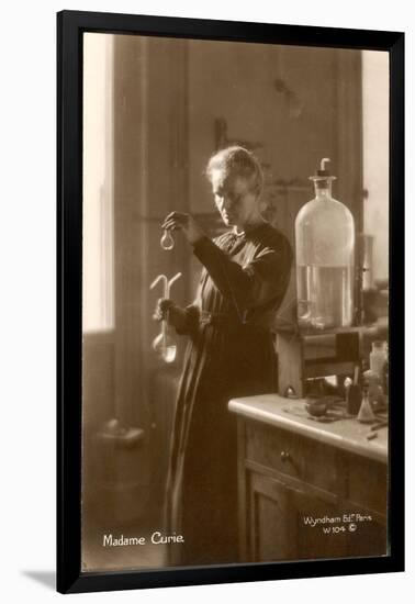 Marie Curie Physical Chemist in Her Laboratory-null-Framed Photographic Print