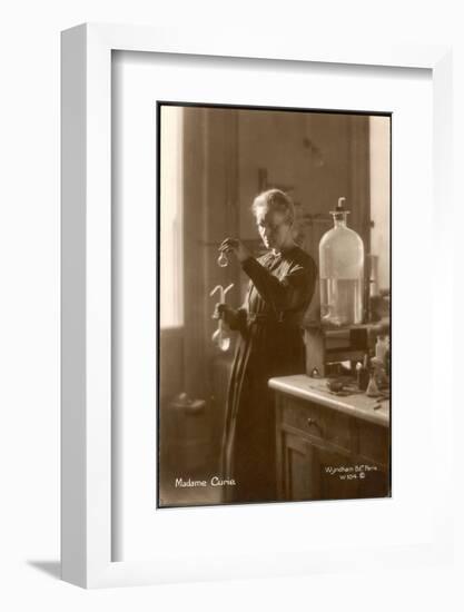 Marie Curie Physical Chemist in Her Laboratory-null-Framed Photographic Print