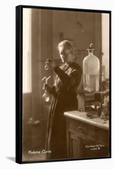Marie Curie Physical Chemist in Her Laboratory-null-Framed Stretched Canvas