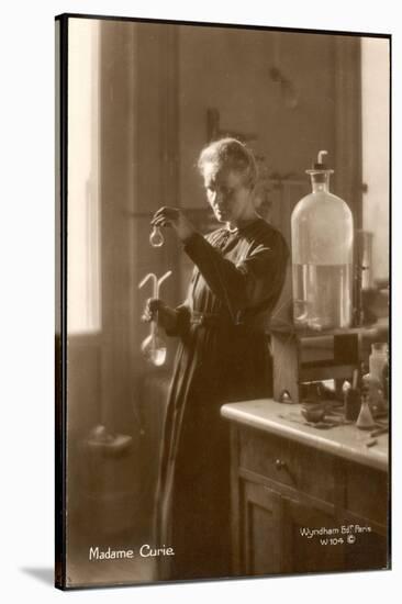 Marie Curie Physical Chemist in Her Laboratory-null-Stretched Canvas