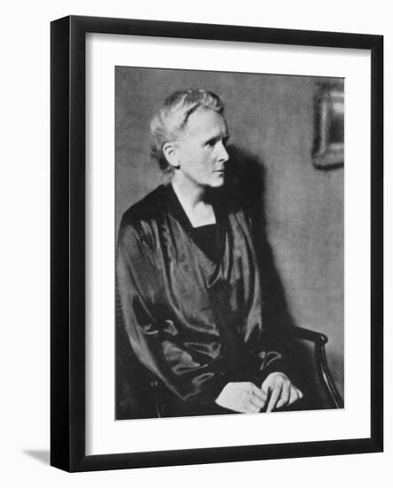 Marie Curie, Polish-Born French Physicist, 1929-null-Framed Giclee Print