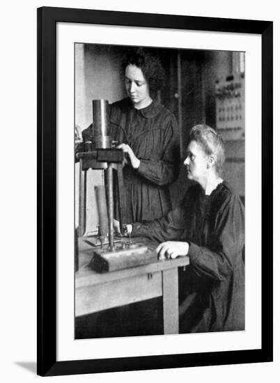 Marie Curie, Polish-Born French Physicist and Her Daughter Irene, 1925-null-Framed Giclee Print