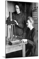 Marie Curie, Polish-Born French Physicist and Her Daughter Irene, 1925-null-Mounted Giclee Print