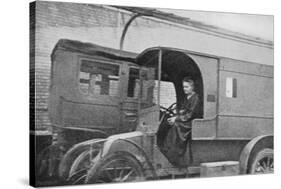 Marie Curie, Polish-Born French Physicist, Driving a Car Converted into a Radiological Unit, 1914-null-Stretched Canvas
