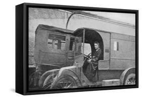 Marie Curie, Polish-Born French Physicist, Driving a Car Converted into a Radiological Unit, 1914-null-Framed Stretched Canvas