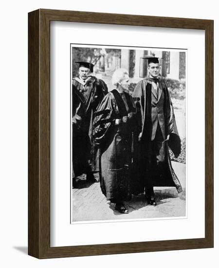 Marie Curie, Polish-Born French Physicist in 1921-null-Framed Giclee Print