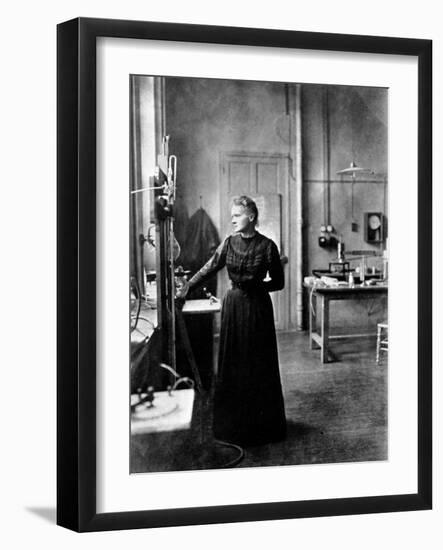 Marie Curie, Polish-Born French Physicist in Her Laboratory, 1912-null-Framed Giclee Print