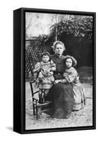 Marie Curie, Polish-Born French Physicist, with Her Daughters Eve and Irene, 1908-null-Framed Stretched Canvas
