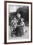 Marie Curie, Polish-Born French Physicist, with Her Daughters Eve and Irene, 1908-null-Framed Giclee Print