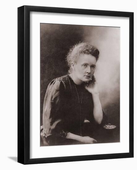 Marie Curie Polish-French Physicist Won Two Nobel Prizes, Ca. 1900-null-Framed Art Print