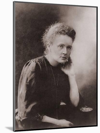 Marie Curie Polish-French Physicist Won Two Nobel Prizes, Ca. 1900-null-Mounted Art Print