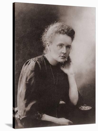 Marie Curie Polish-French Physicist Won Two Nobel Prizes, Ca. 1900-null-Stretched Canvas