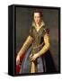 Marie De Medici (1573-1642), Wife of Henri IV of France (1553-1610)-Alessandro Allori-Framed Stretched Canvas
