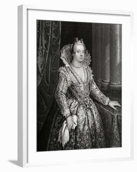 Marie De Medici Engraving-William French-Framed Giclee Print