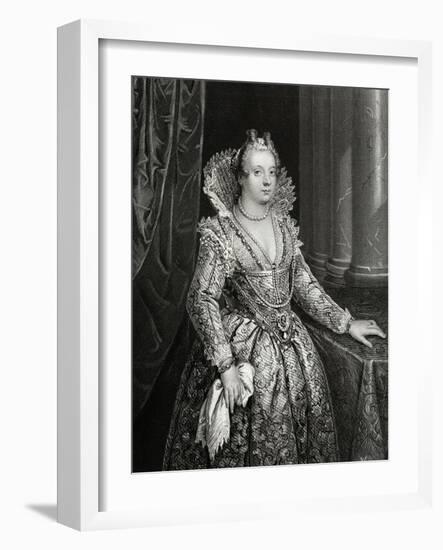 Marie De Medici Engraving-William French-Framed Giclee Print