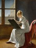 Young Woman Drawing, c.1801-Marie Denise Villers-Framed Stretched Canvas