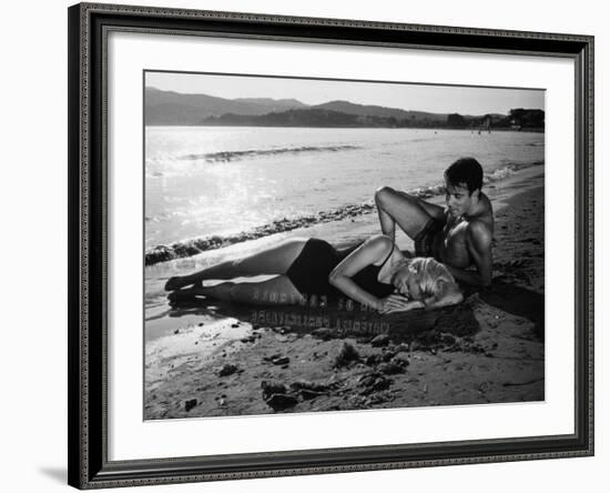 Marie Dubois and Franck Fernandel: L'Âge Ingrat, 1964-Marcel Dole-Framed Photographic Print