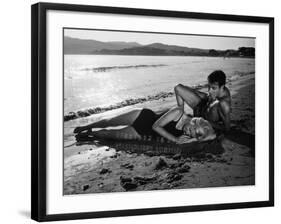 Marie Dubois and Franck Fernandel: L'Âge Ingrat, 1964-Marcel Dole-Framed Photographic Print
