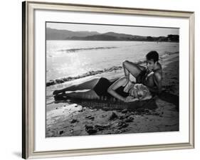 Marie Dubois and Franck Fernandel: L'Âge Ingrat, 1964-Marcel Dole-Framed Photographic Print