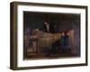 Marie Francois Xavier Bichat Dying Surrounded by the Doctors Esparon and Philibert Joseph Roux-Louis Hersent-Framed Giclee Print