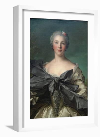 Marie Françoise De La Cropte De St. Abre, Marquise D'Argence-Jean-Marc Nattier-Framed Art Print