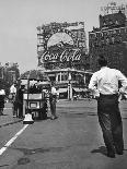 Coca Cola Sign and Thermometer Registering 100 Degrees during Columbus Circle Heat Wave in NY-Marie Hansen-Photographic Print