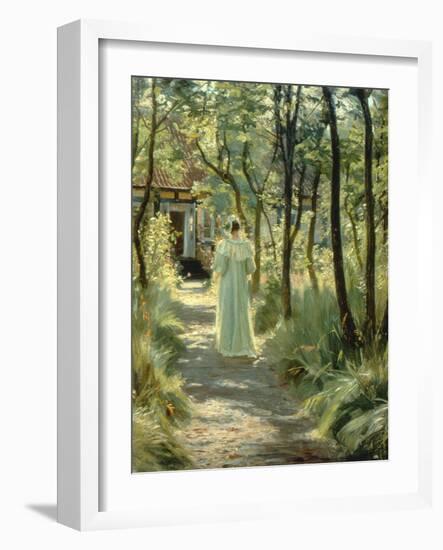 Marie in the Garden, 1895-Peder Severin Kroyer-Framed Giclee Print