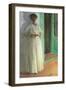 Marie Kroyer - Full Length Portrait - Evening with Lamplight on the Terrace-Peter Severin Kroyer-Framed Giclee Print