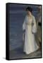 Marie Kroyer on the Beach-Peder Severin Kröyer-Framed Stretched Canvas