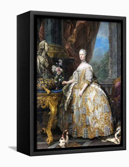 Marie Leszczinska, Queen of France-Charles Van Loo-Framed Stretched Canvas