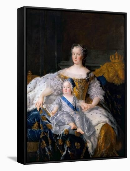 Marie Leszczynska with Louis, Dauphin of France-Alexis Simon Belle-Framed Stretched Canvas