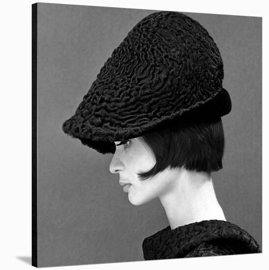 Marie Lise Gres in a Persian Lamb Hat, Summer 1964-John French-Stretched Canvas