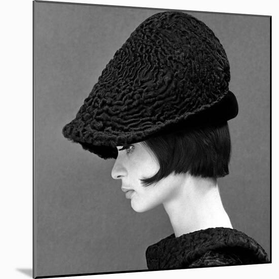 Marie Lise Gres in a Persian Lamb Hat, Summer 1964-John French-Mounted Premium Giclee Print