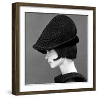 Marie Lise Gres in a Persian Lamb Hat, Summer 1964-John French-Framed Giclee Print