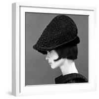 Marie Lise Gres in a Persian Lamb Hat, Summer 1964-John French-Framed Giclee Print