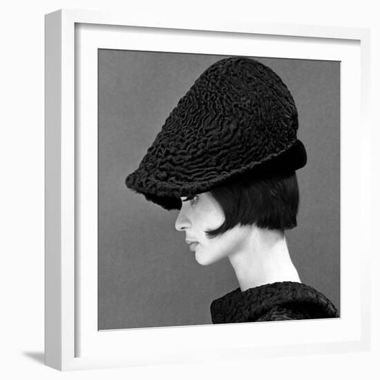 Marie Lise Gres in a Persian Lamb Hat, Summer 1964-John French-Framed Giclee Print