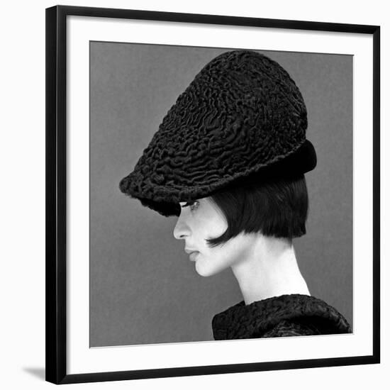 Marie Lise Gres in a Persian Lamb Hat, Summer 1964-John French-Framed Giclee Print