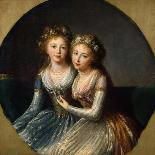 Portrait of the Daughters of Emperor Paul I, 1796-Marie Louise Elisabeth Vigee-Lebrun-Stretched Canvas